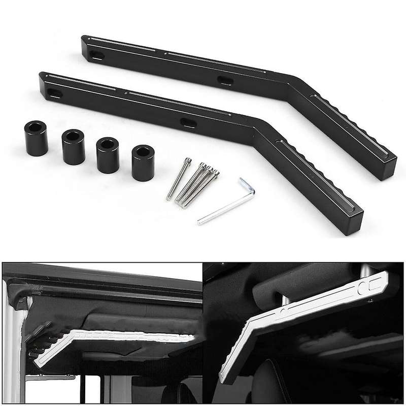 Rear Grab Handles Grip Bar CNC Aluminum for Wrangler JK 2007-2018 Black