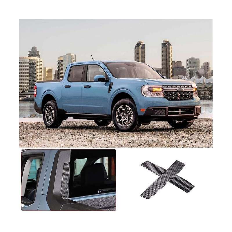 Rear Glass Side Anti-scratch Cover Trim Decal Stickers for 2022 2023 Accessories - Soft Carbon Fibe