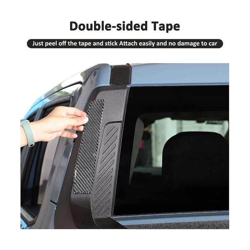 Rear Glass Side Anti-scratch Cover Trim Decal Stickers for 2022 2023 Accessories - Soft Carbon Fibe