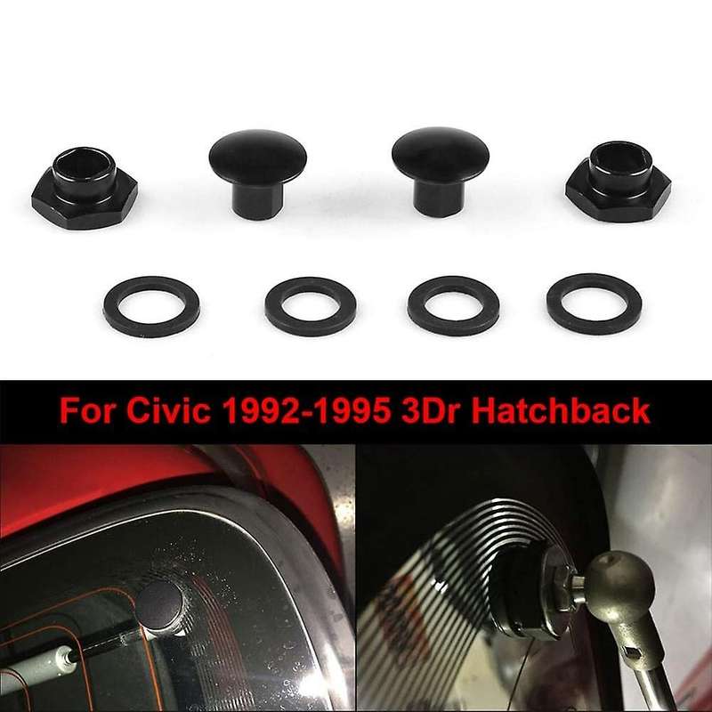 Rear Glass Strut Hardware Kit Black Fit for 3Dr Hatchback 1992-1995 EG6