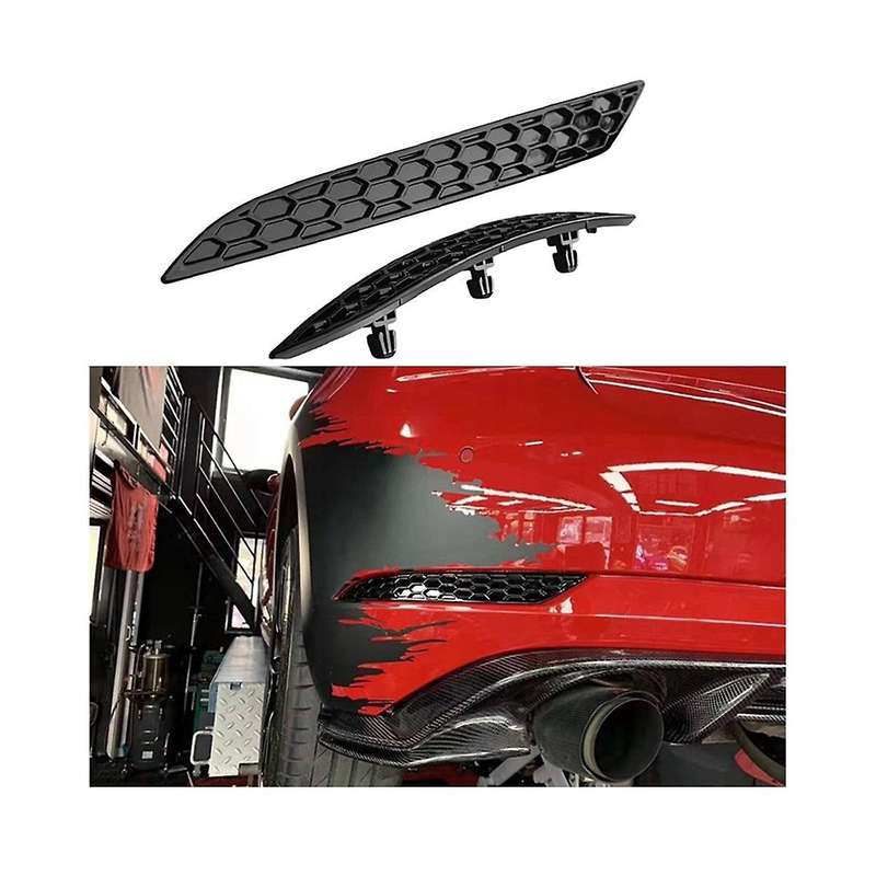Rear Honeycomb Strip Rear Bar Reflector Conversion Rear Fog Light Cover Car for Golf 7.5 2014-2018