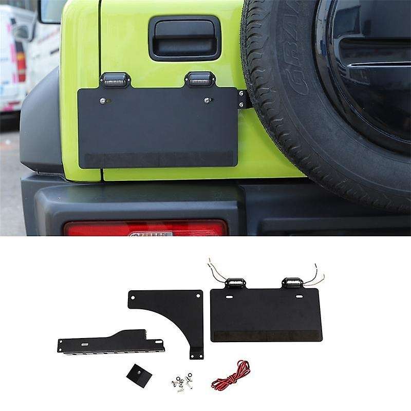Rear License Plate Frame Holder Mounting Bracket with Light for Jimny 2019 2020 2021 2022 2023 Acces