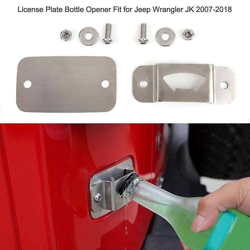 Rear License Plate Mounted Bottle Opener Accessory for JK 2007-2017 Car Accessories