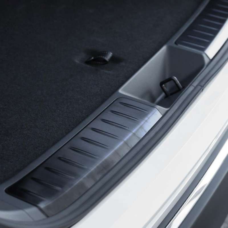 Rear Outer Bumper Protector Trim Door Sill Scuff Cover Plate Accessories for 2020 2021 Venza Black
