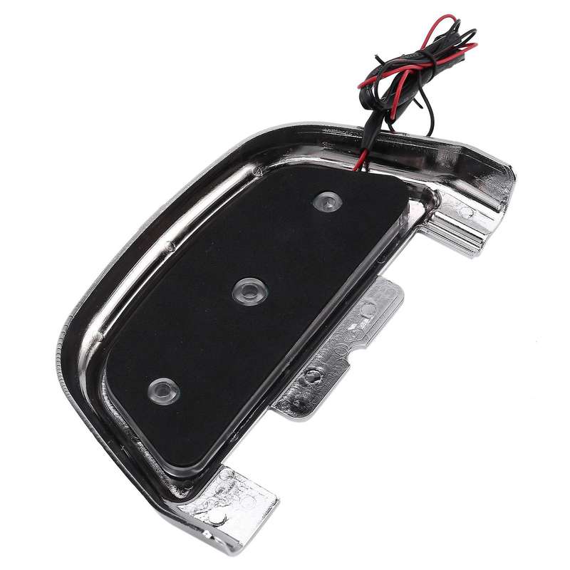 Rear Passenger Footboard Pedal Footrest Black ABS Cover LED Lighted for Touring Trike Softail