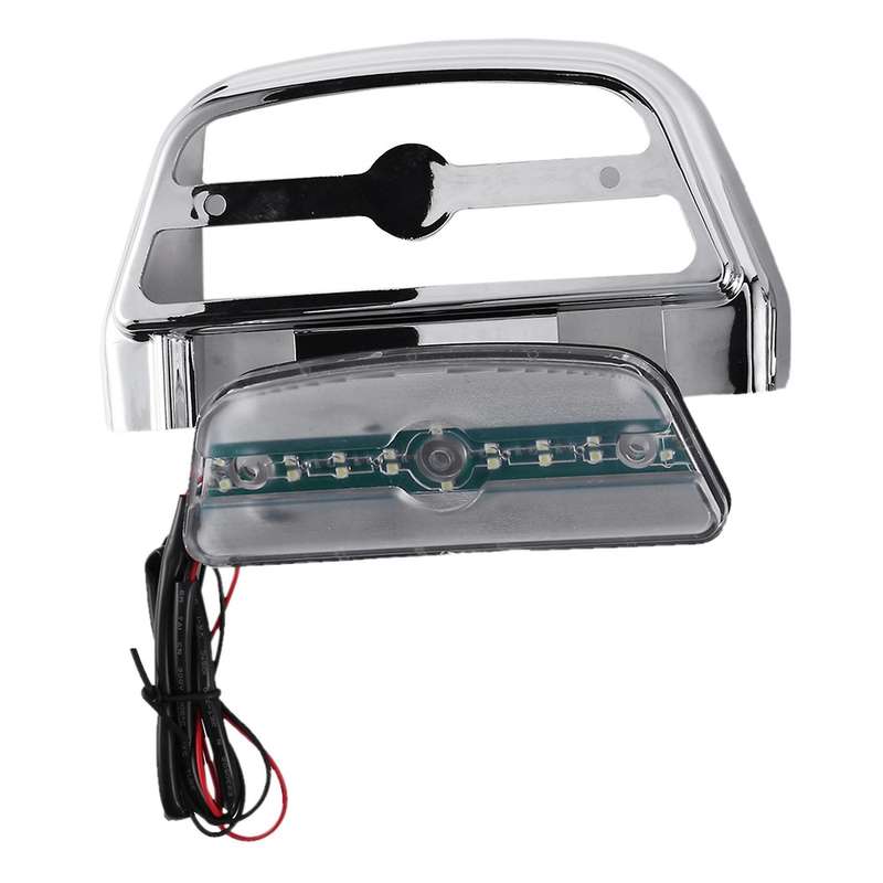 Rear Passenger Footboard Pedal Footrest Black ABS Cover LED Lighted for Touring Trike Softail