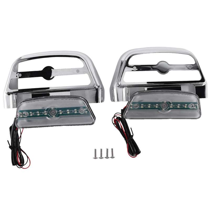 Rear Passenger Footboard Pedal Footrest Black ABS Cover LED Lighted for Touring Trike Softail