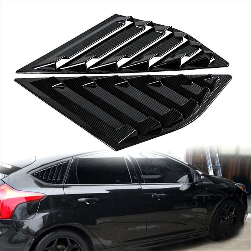 Rear Quarter Window Louvers for Focus MK3 Hatchback 2012-2018 Car Tunning Panel Side Cover