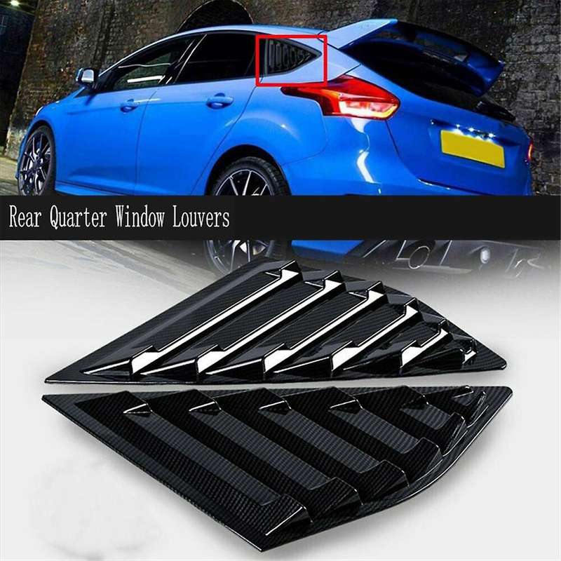 Rear Quarter Window Louvers for Focus MK3 Hatchback 2012-2018 Car Tunning Panel Side Cover
