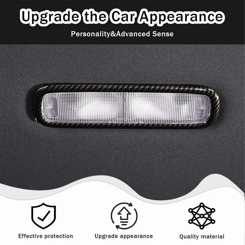 Rear Reading Light Panel Cover Trim for Pilot 2019-2022 Interior Accessories ABS Carbon Fiber