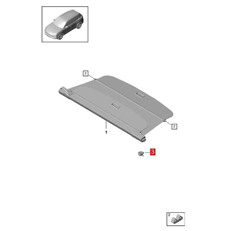 Rear Right Trunk Cargo Cover Bearing Block Support 9Y3867778A1E0 for 2018-2024 Bearing Seat Bracket