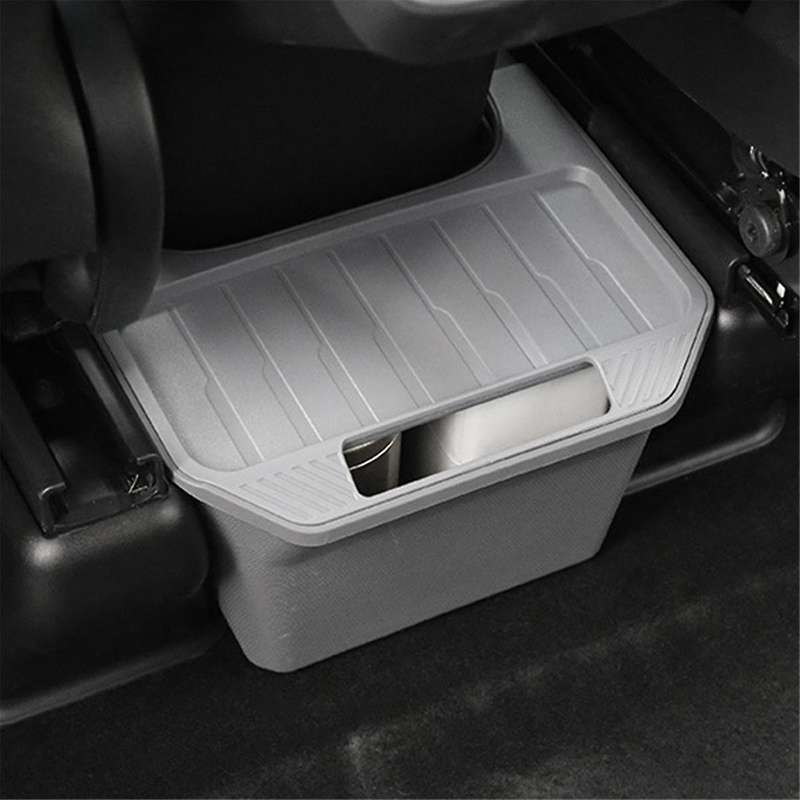 Rear Seat Storage Box for Model Y Organizer Center Console Bins Backseat Trash Can Garbage Bag Under
