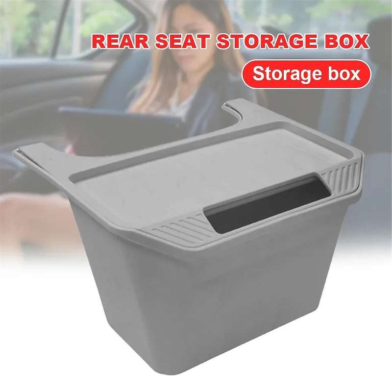 Rear Seat Storage Box for Model Y Organizer Center Console Bins Backseat Trash Can Garbage Bag Unde