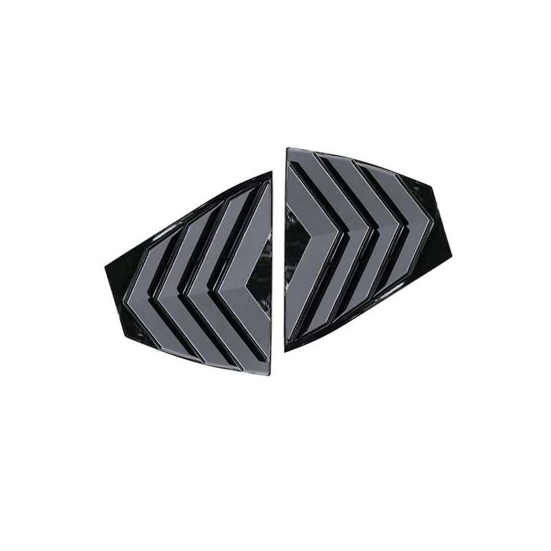 Rear Side Window Louvers Scoop Sun Shade Shutter Panel Cover for Sentra 2020-2022 - Bright Black