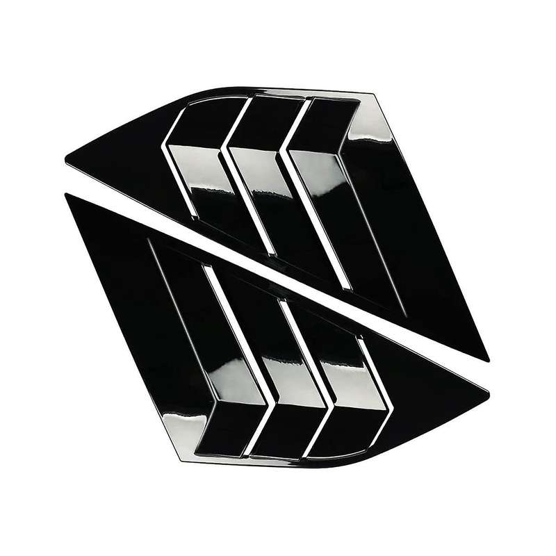 Rear Side Window Louvers for Focus ST MK3 Hatchback 2012-2018 Accessories Scoop Cover, Black