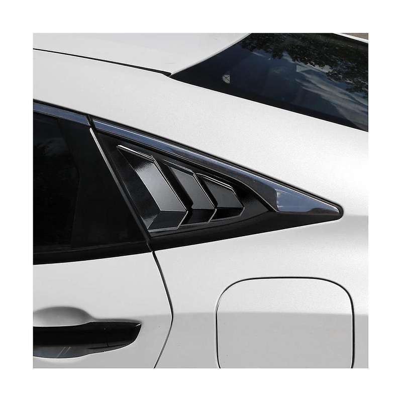 Rear Side Window Louvers for Sedan 2016-2021 Accessories Scoop Cover - Gloosy Black