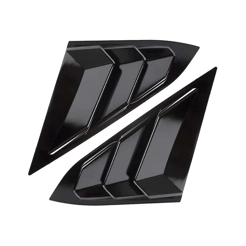 Rear Side Window Louvers for Sedan 2016-2021 Accessories Scoop Cover - Gloosy Black