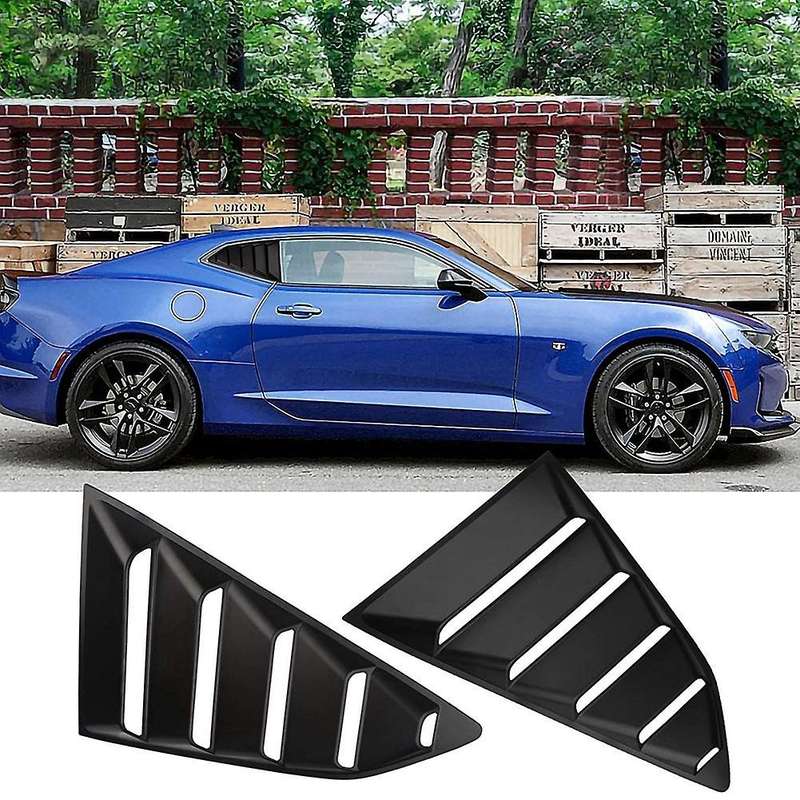 Rear Side Window Louvers Scoop Shades Cover Blinds for 2016-2021 Accessories, Matte Black