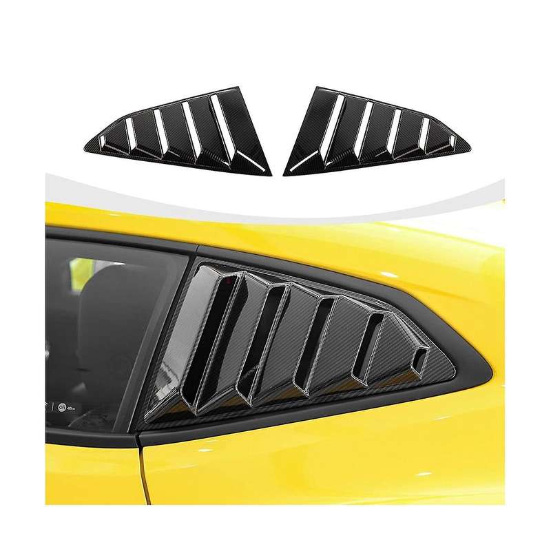 Rear Side Window Louvers for 2017-2023 Window Glass Blinds Accessories, Abs Carbon Fiber