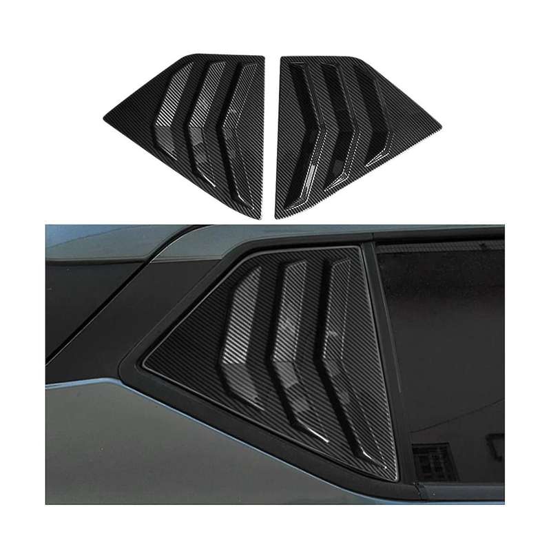 Rear Side Window Louvers for Kicks 2018-2023 Scoop Shades Cover Accessories - Carbon Fiber