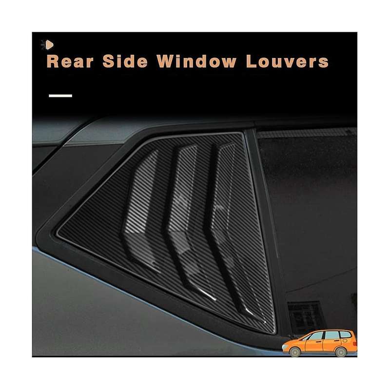 Rear Side Window Louvers for Kicks 2018-2023 Scoop Shades Cover Accessories - Carbon Fiber
