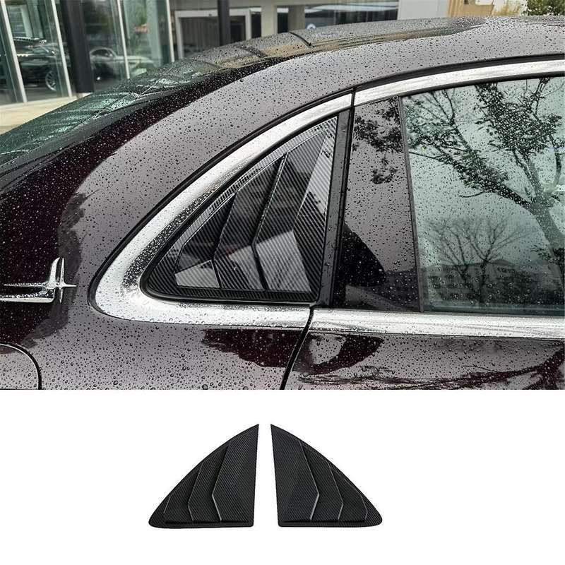 Rear Side Window Louvers for E Class W214 2024 Accesories Air Vent Scoop Louvers Trim ABS Carbon Fib