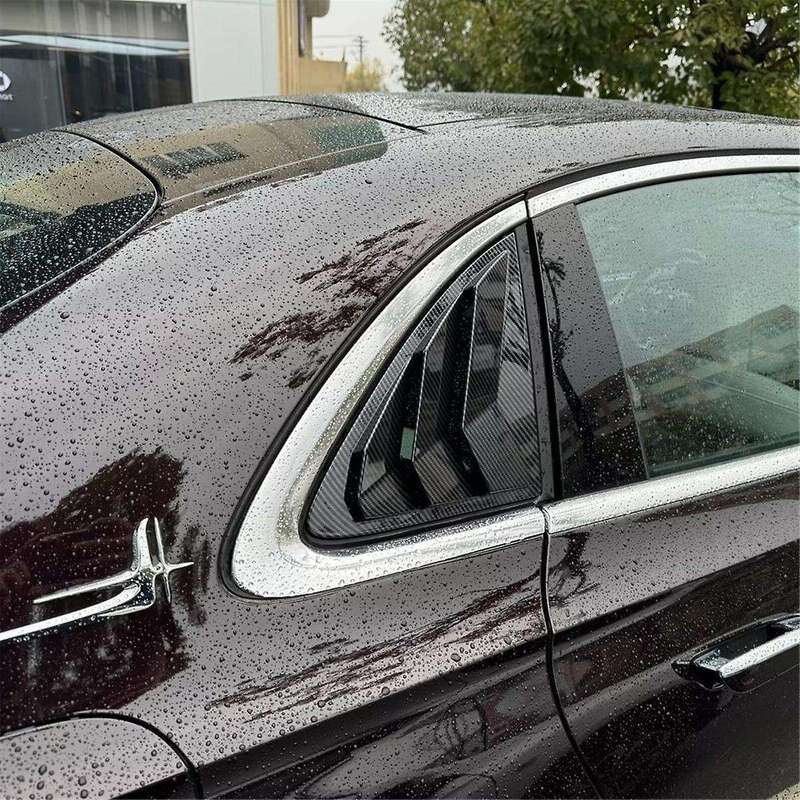 Rear Side Window Louvers for E Class W214 2024 Accesories Air Vent Scoop Louvers Trim ABS Carbon Fib