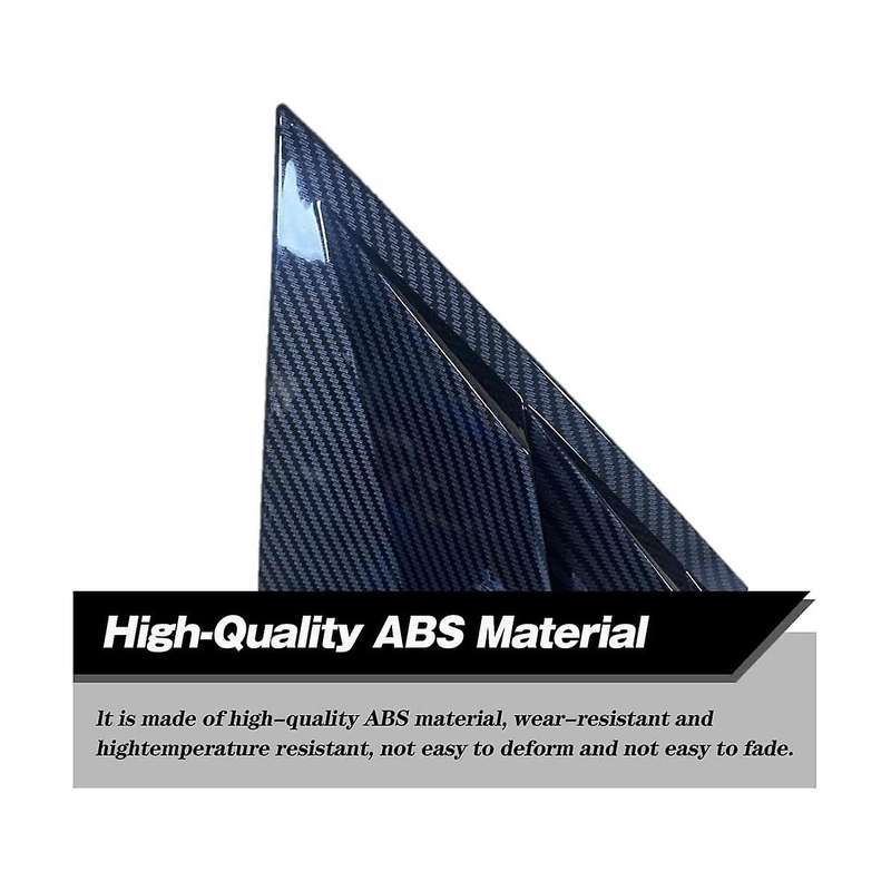 Rear Side Window Louvers Scoop Shades Panel Trim Accessories for 2016-2020 - Abs Carbon Fiber
