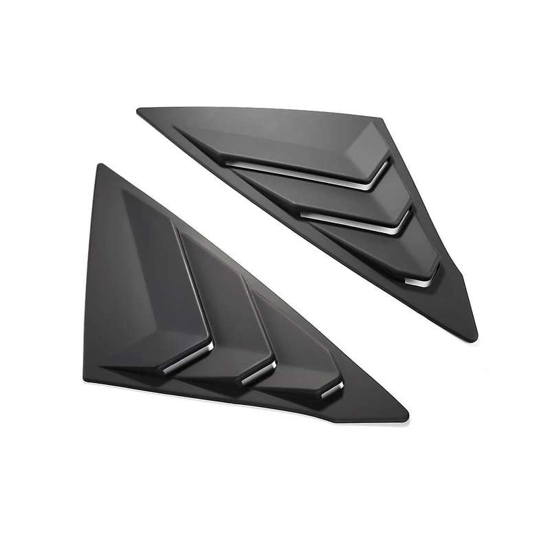 Rear Side Window Louvers Triangular Window Glass Blinds for Sedan 11th 2022 2023 - Abs Matt Black