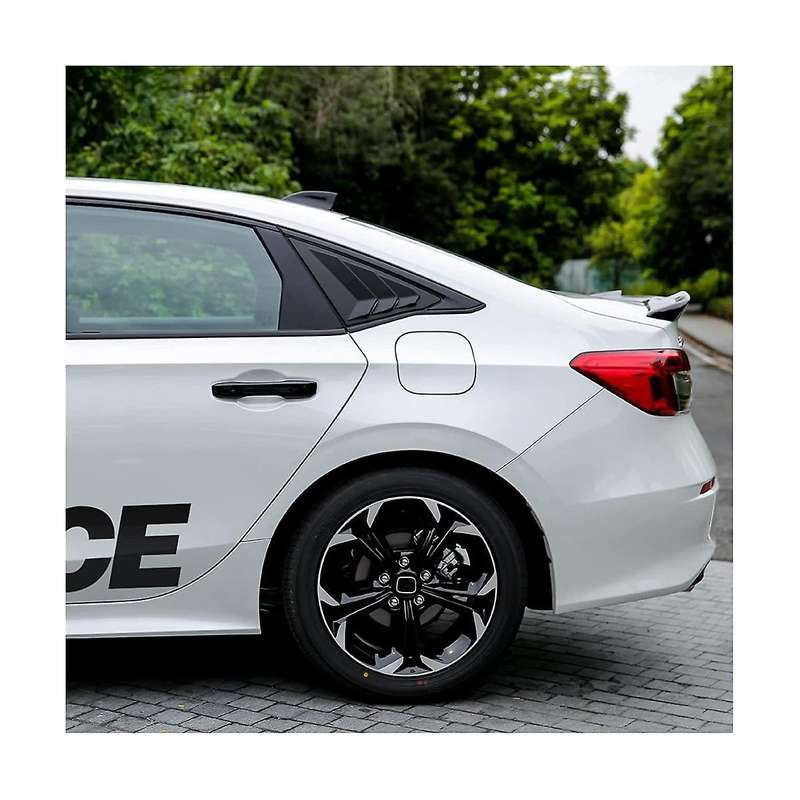 Rear Side Window Louvers Triangular Window Glass Blinds for Sedan 11th 2022 2023 - Abs Matt Black