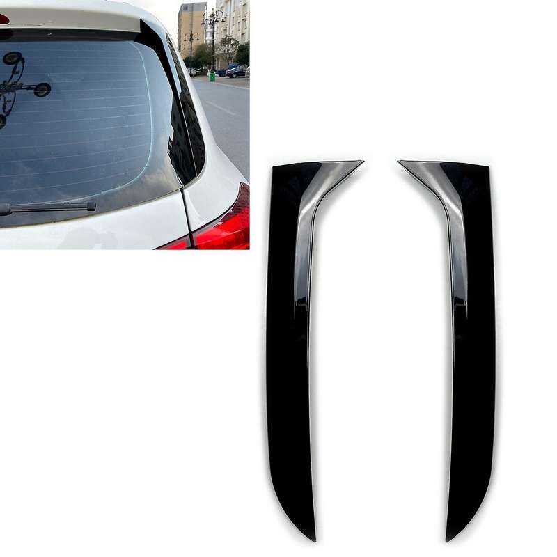 Rear Side Wing Roof Spoiler Stickers Trim Cover Gloss Black for MK1 2007-2016