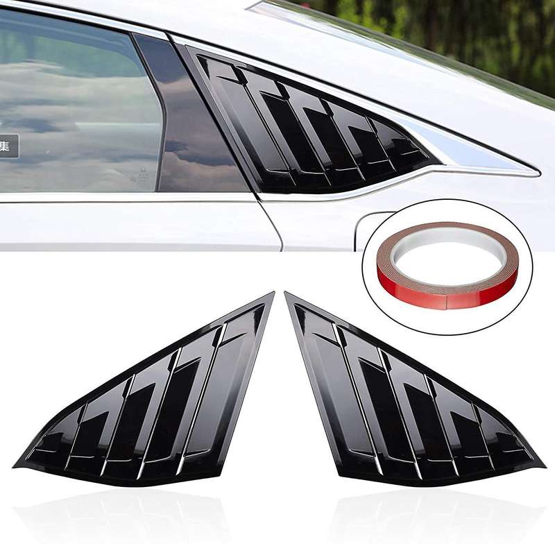 Rear Side Window Louvers,Scoop Louvers Cover Blinds Decoration for Accord 2020 2019 2018 Accessories