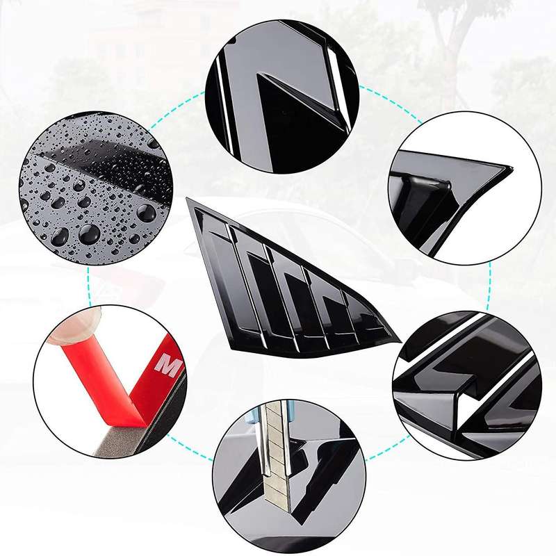Rear Side Window Louvers,Scoop Louvers Cover Blinds Decoration for Accord 2020 2019 2018 Accessories