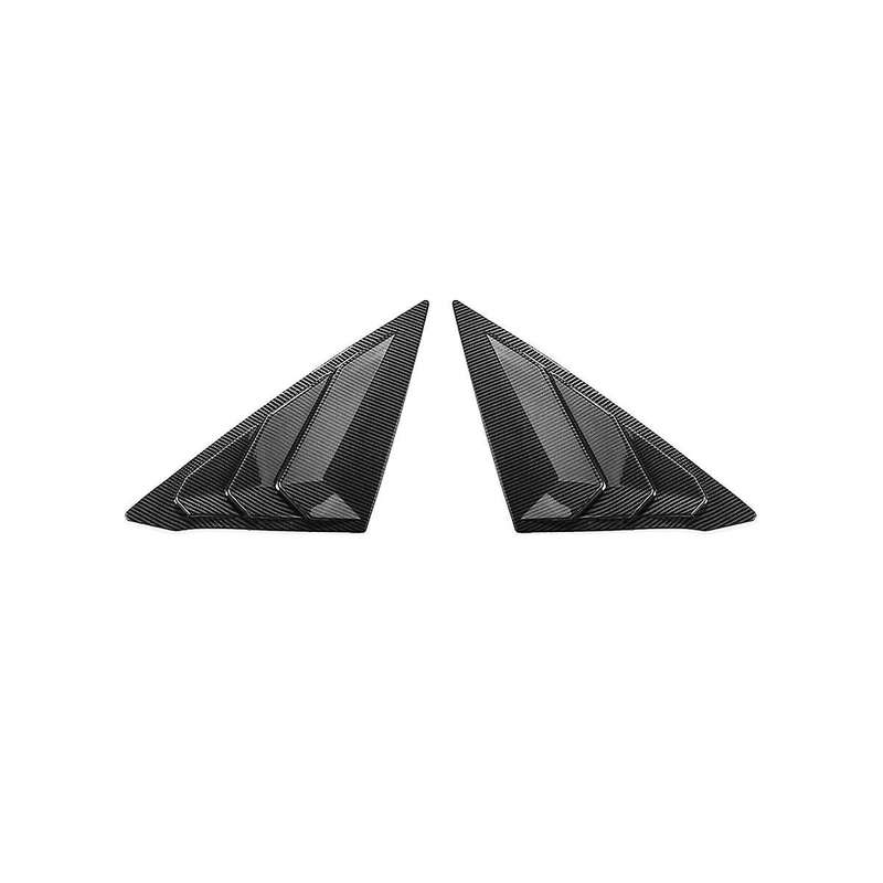 Rear Side Window Louvers Triangular Window Glass Blinds for Sedan 11th 2022 2023 - Abs Carbon Fiber