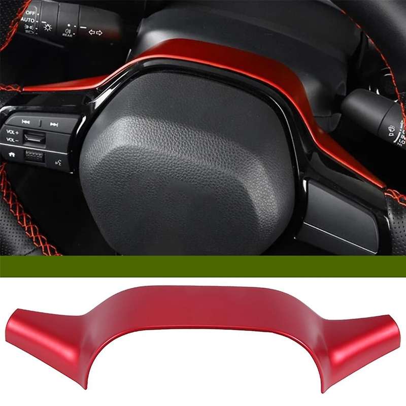Rear Steering Wheel Cover Trim Decor for 11Th 2022 2023 Red Interior Accessories
