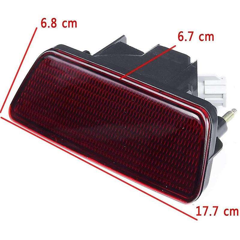 Rear Tail Bumper Center Reflector Red Fog Lamp Light for T32 Rogue 2014-2016 ABS