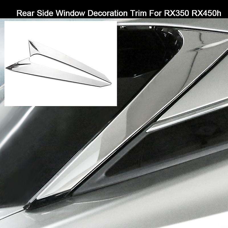 Rear Tail Door Window Spoiler Strip Trim Side Window Triple-cornered Beveled Cover for RX350 RX450H