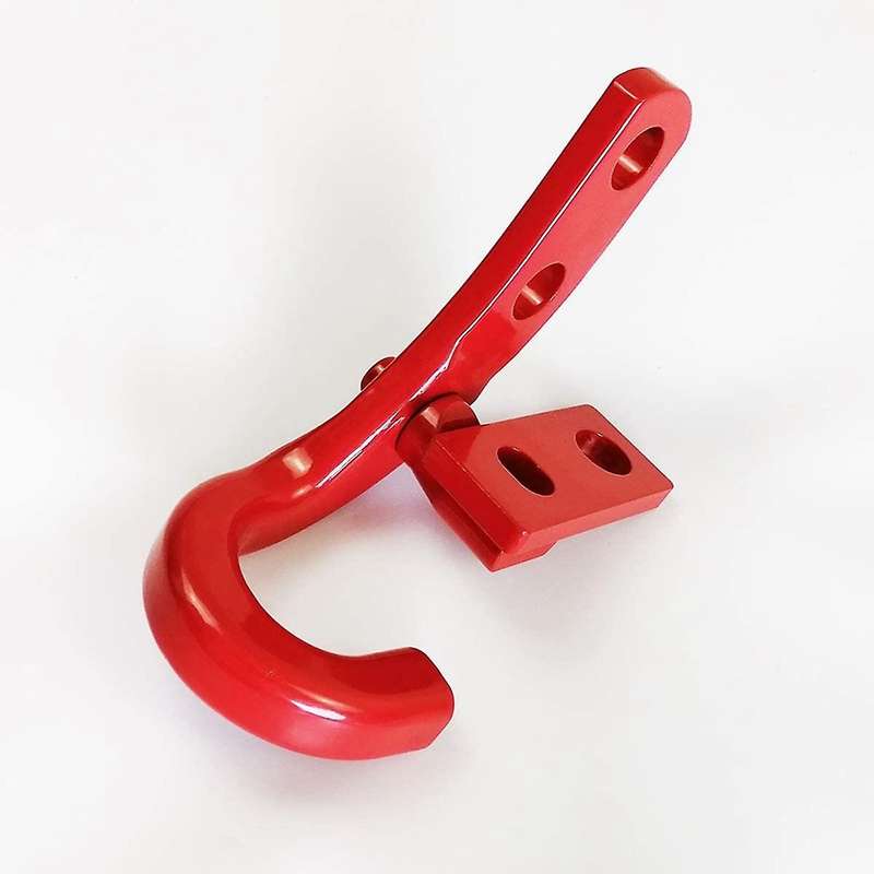 Rear Towing Hook Trailer Hitch Receiver for JL JLU 2018 2019 2020 2021 (Red)