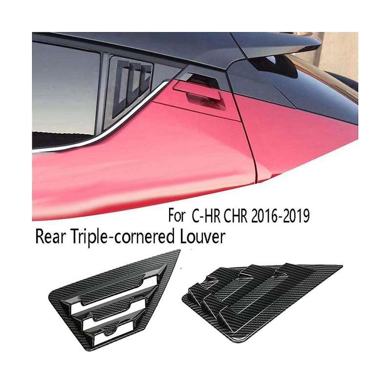 Rear Triangle Window Shutter Trim Rear Triangle Bright Strip Patch Car for 2016-2019