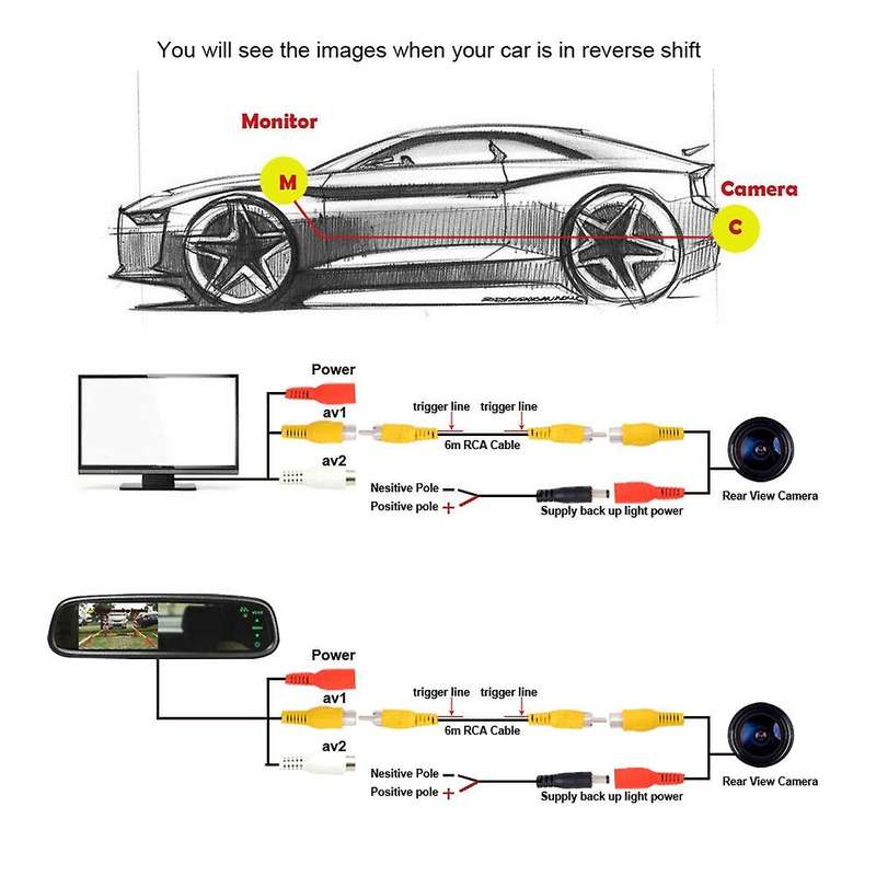 Rear View Backup Reverse Parking Camera 4LED Light for XV BRZ Tribeca Legacy Forester