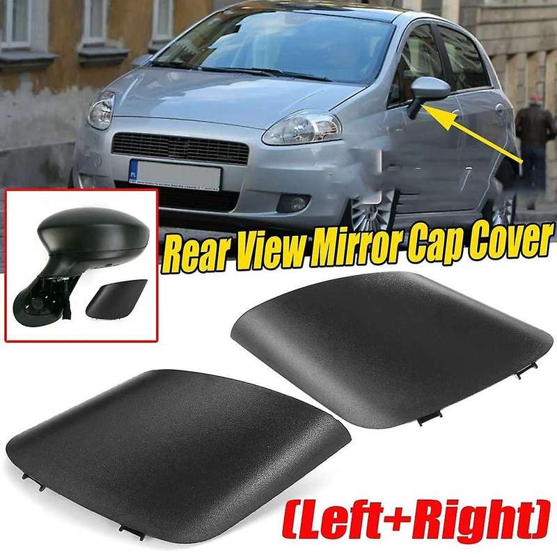 Rear View Mirror Cover Black Car Side Door Rearview Side Mirror Cover Cap for for Grand for Punto 7