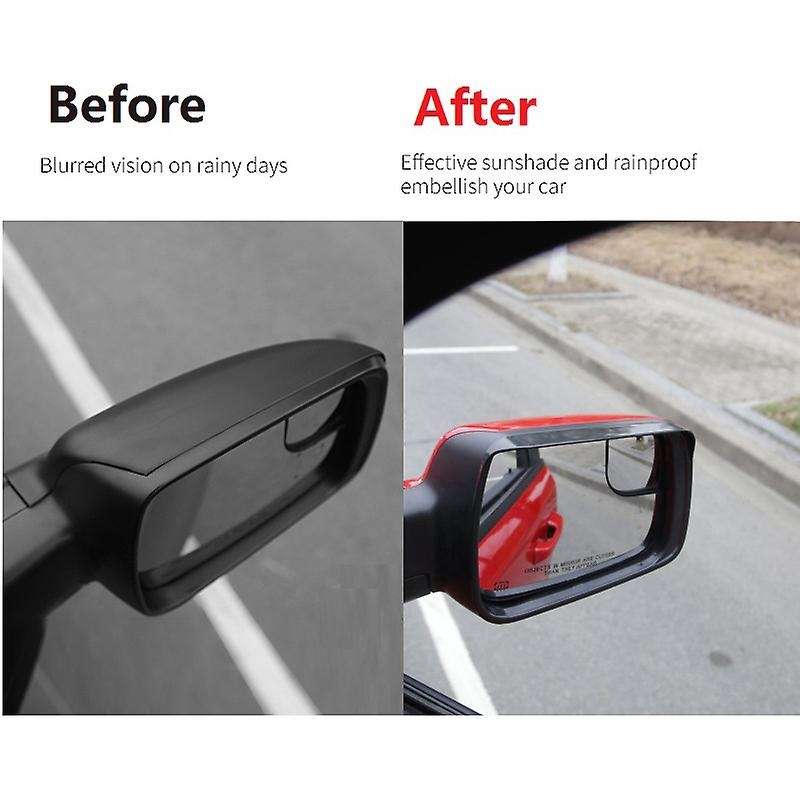 Rear View Mirror Cover for RAM 1500 19-21 Car Rear View Mirror Rain Eyebrow Cover Trim Shield Shade
