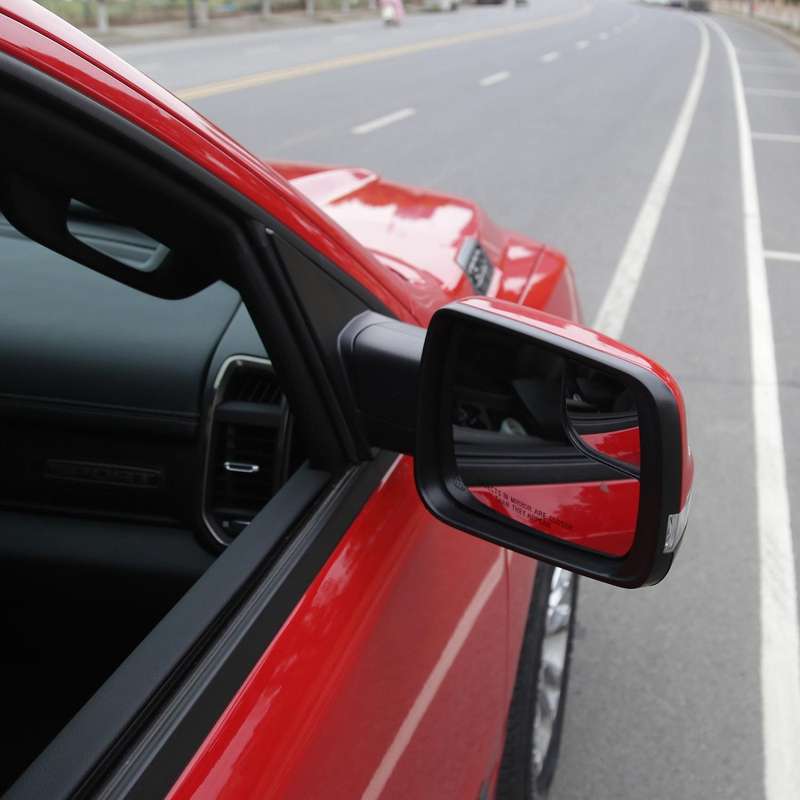 Rear View Mirror Cover for RAM 1500 19-21 Car Rear View Mirror Rain Eyebrow Cover Trim Shield Shade