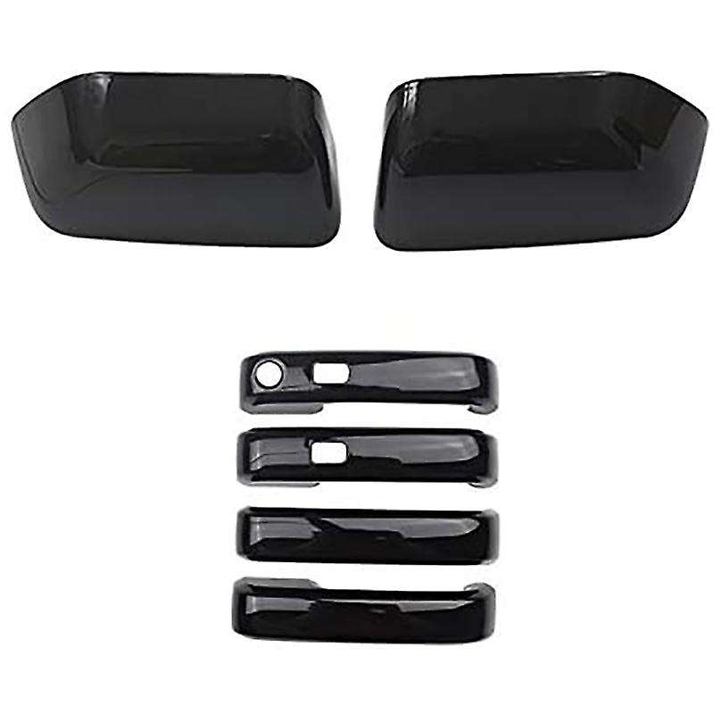 Rear View Mirror Cover Decoration, Handle Cover,Door Handle Glove with Key Hole for F250 F350 F450 F