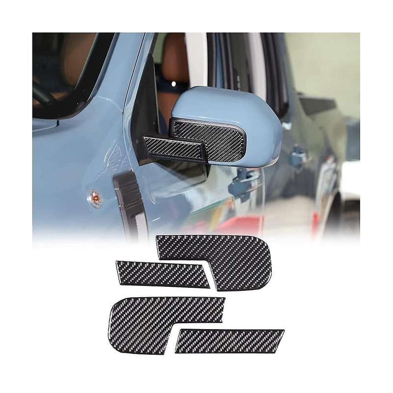 Rear View Mirror Trim Protector Trim Decal Stickers for 2022 2023 Accessories - Soft Carbon Fiber