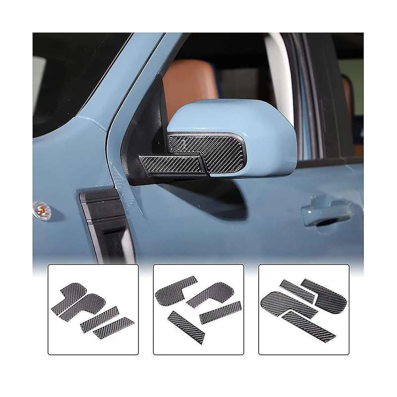 Rear View Mirror Trim Protector Trim Decal Stickers for 2022 2023 Accessories - Soft Carbon Fiber