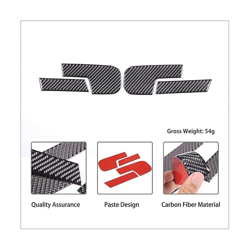Rear View Mirror Trim Protector Trim Decal Stickers for 2022 2023 Accessories - Soft Carbon Fiber