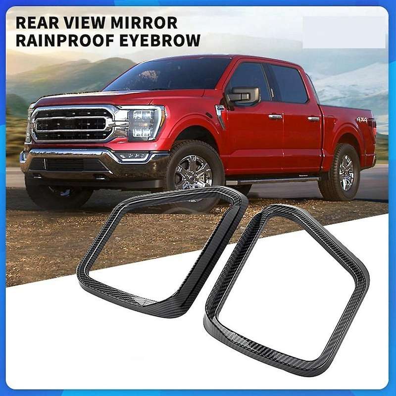 Rear View Side Mirror Cover Rain Eyebrow Visor Shade Guard Trim for 2021 Accessories Matte Black