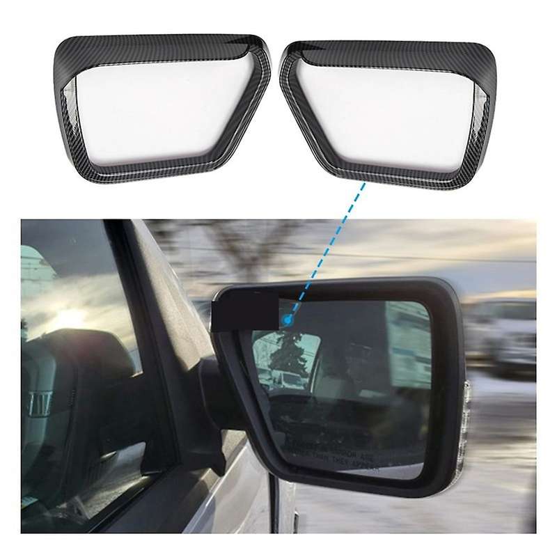Rear View Side Mirror Cover Rain Eyebrow Visor Shade Guard Trim for 2021 Accessories Matte Black