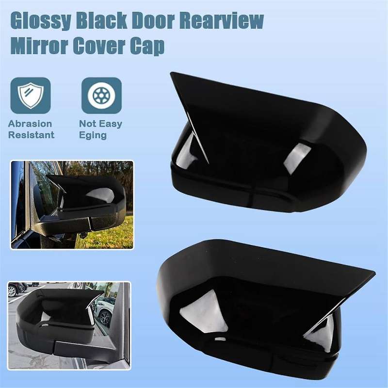 Rear View Side Mirror Cover Side Mirror Cap Trim for 2021-2024 Accessories - Black